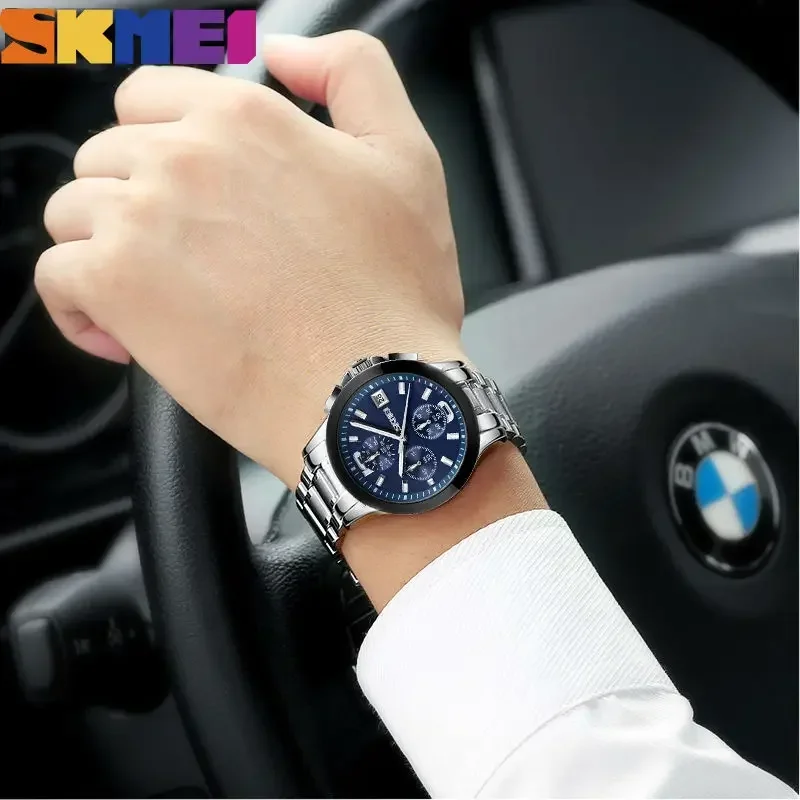 SKMEI 9126 Relogio Masculino Business Mens Watches Top Brand Luxury Watch Men 3Bar Waterproof Casual Quartz Wristwatches