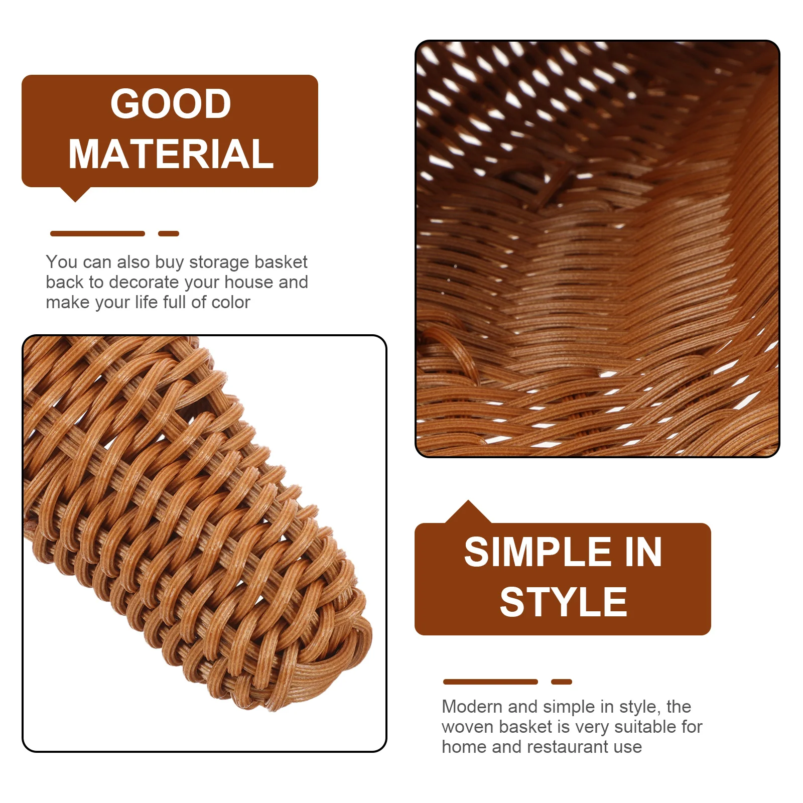 

Woven Basket Cornucopia Basket Modern Simple Decorative Home Storage Organizer for Sundries Eggs Bread Dessert Tabletop