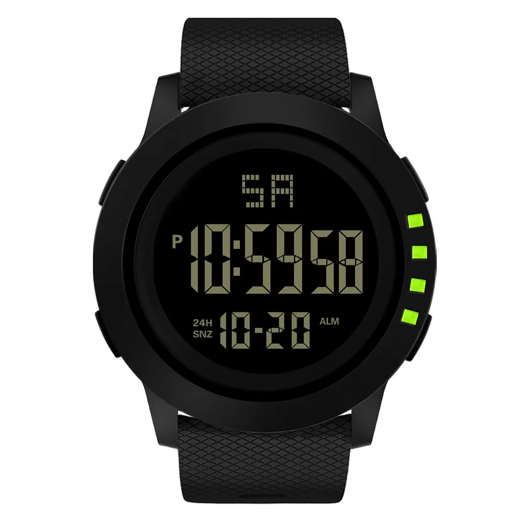 ساعة يد رقمية رياضية للرجال LED ساعة رقمية فاخرة تناظرية للرجال Sbbn031 #3