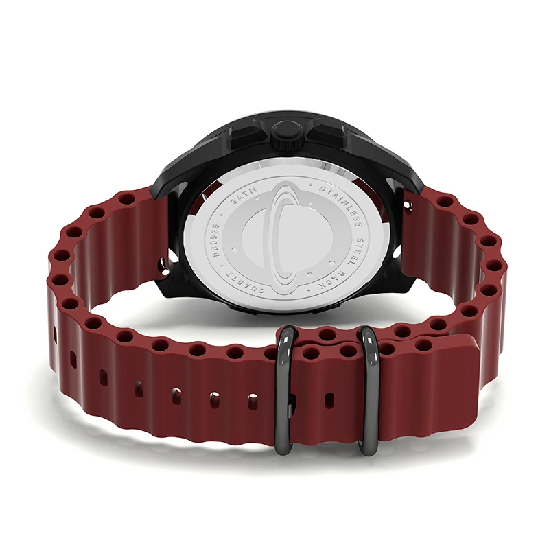 นาฬิกาข้อมือควอตซ์คุณภาพดี ดีไซน์พิกเซลอาร์ต แนวคิดเมทริกซ์ลูกปัดแม่เหล็กกันน้ำสำหรับผู้ชาย แฟชั่น Daniel Gorman