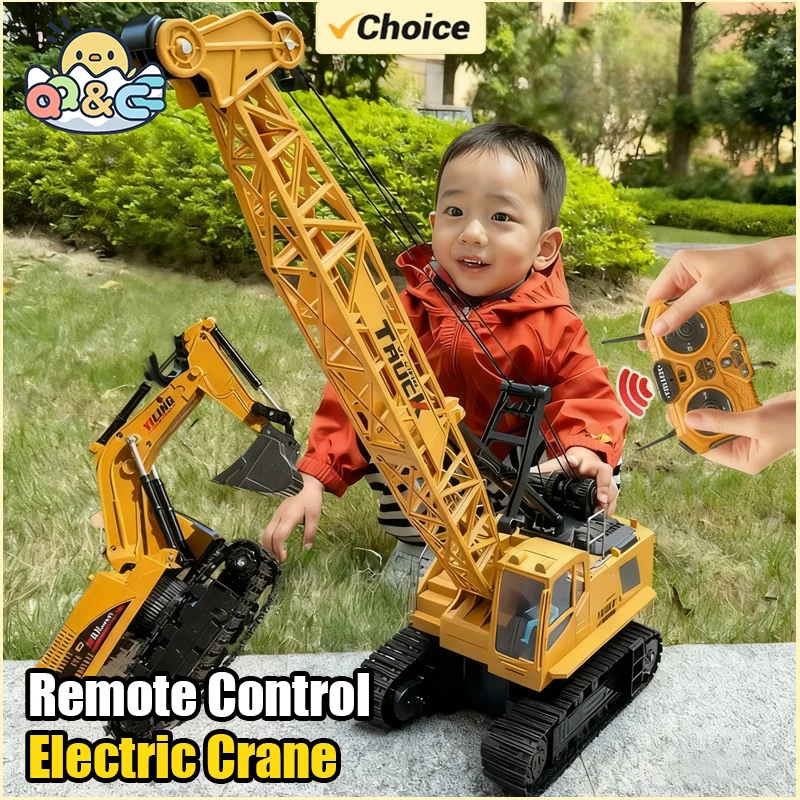 

Большой радиоуправляемый кран, модель электрического радиоуправляемого грузовика, экскаватор, игрушка для мальчиков, инженерный автомобиль из сплава с дистанционным управлением, детские игрушки, рождественские подарки