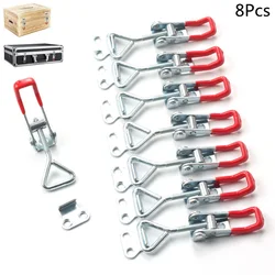 8 pcs Adjustable Toolbox Case Metal Toggle Latch Catch Clasp Quick Release Clamp Anti-Slip Push Pull Toggle Clamp Tools