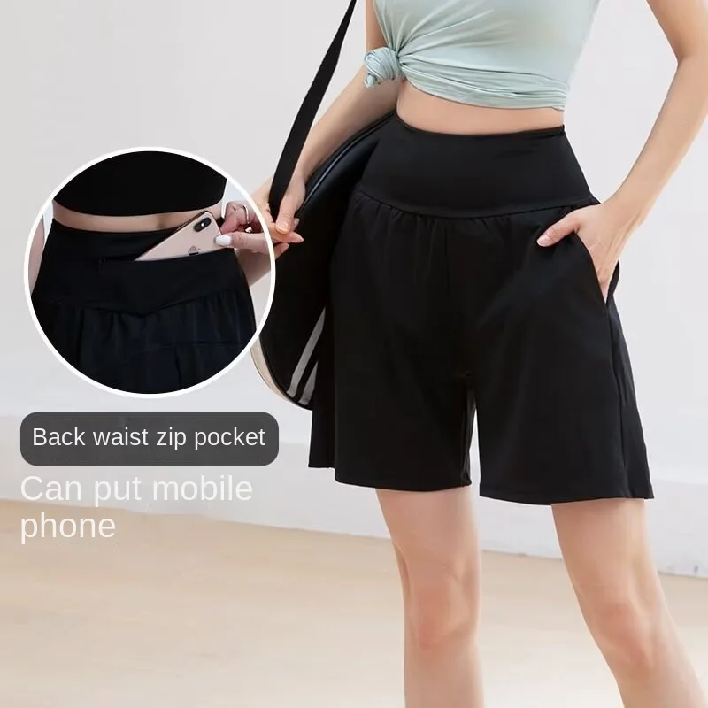 Trendy versatile artistic trendy simple and fashionable new Japanese ins lazy waist pocket shorts Harajuku