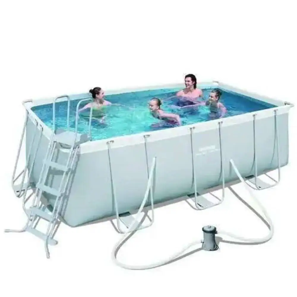412*201*122cm Rectangular Super Strong Steel Tube Framing Pool Set 56456(filter+48