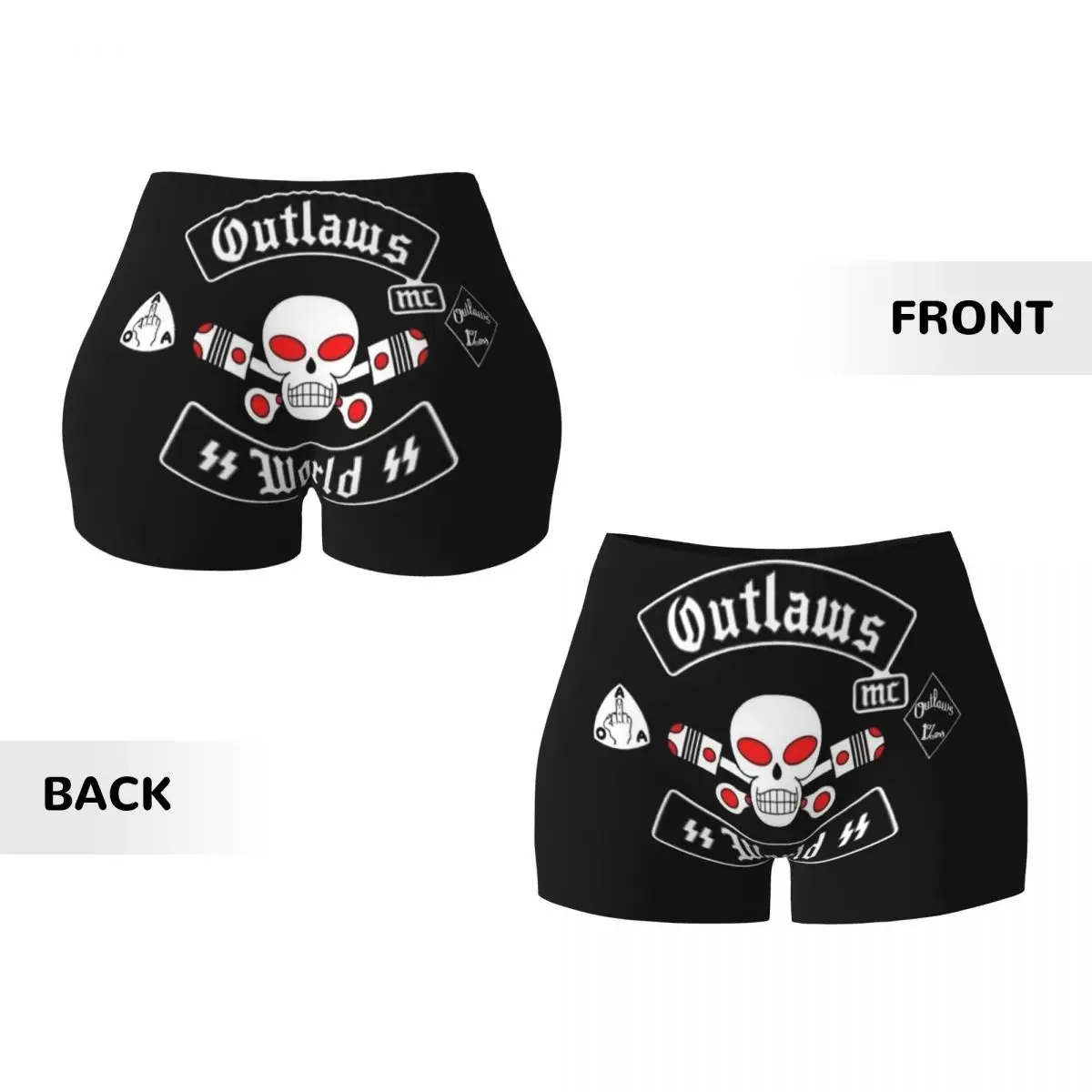 Shorts de ioga personalizados Outlaws Mc Support Mulheres Ginásio Treino Correndo Calções de motociclista de vôlei atlético