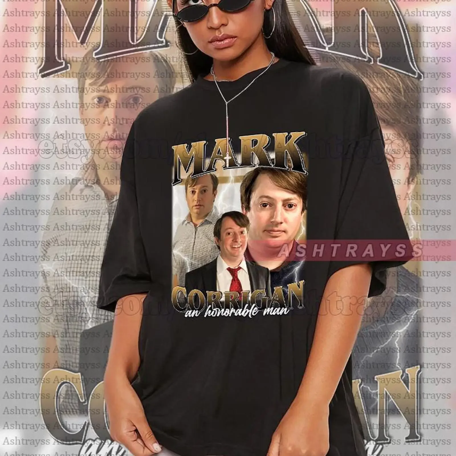 Camiseta Vintage de Mark Corrigan, un Hombre Honorable, Estilo Bootleg, para Fans de Peep Show, Lavada, Suave, para Uso Diario