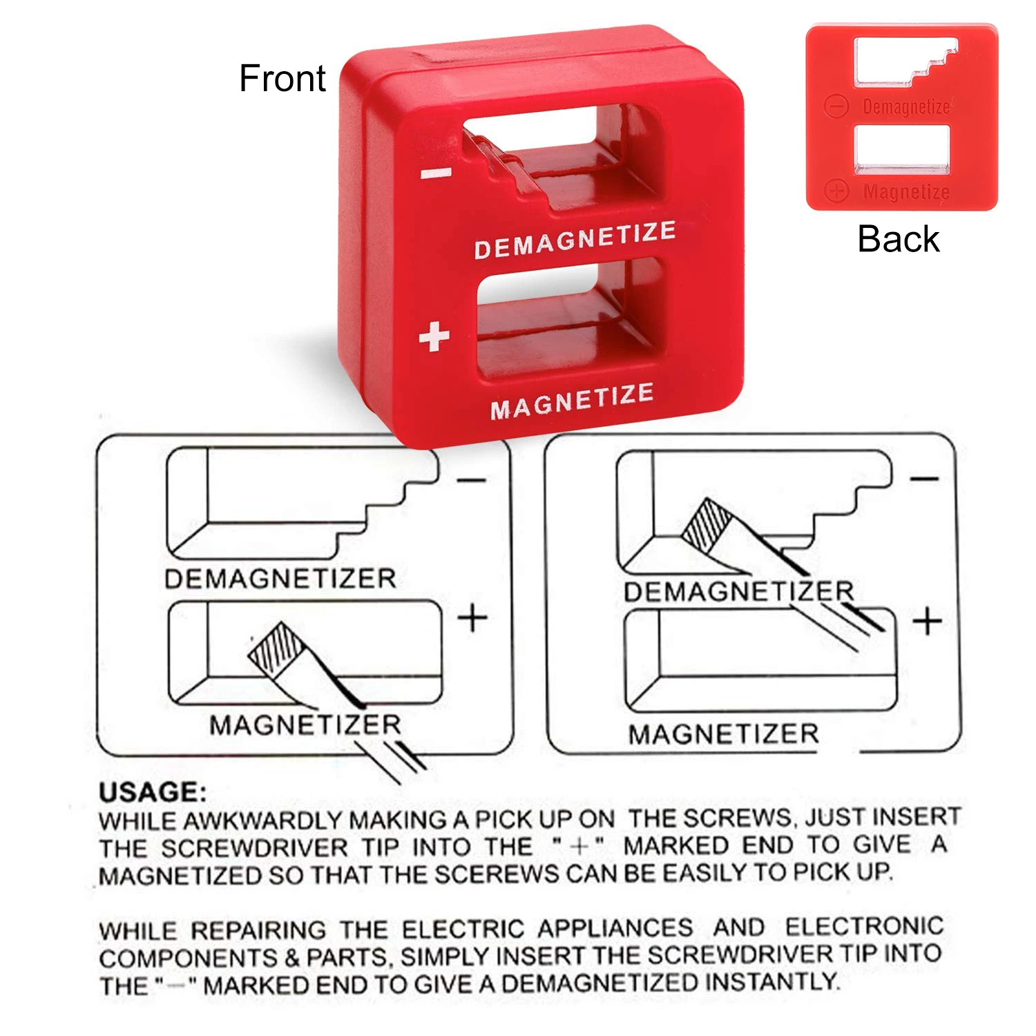 Schraubendreher 2-in-1 Magnetisierer und Entmagnetisierer, Professionelles Magnetisierungswerkzeug für Schraubendreher, Bohrer und Handwerkzeugteile – Detail 8