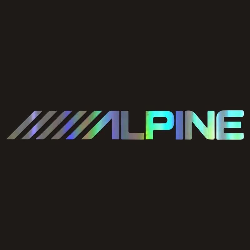 Alpine Auto-Audio-Aufkleber, Moderner Kunstvoller Vinyl-Aufkleber für Autofenster und Heckscheibe