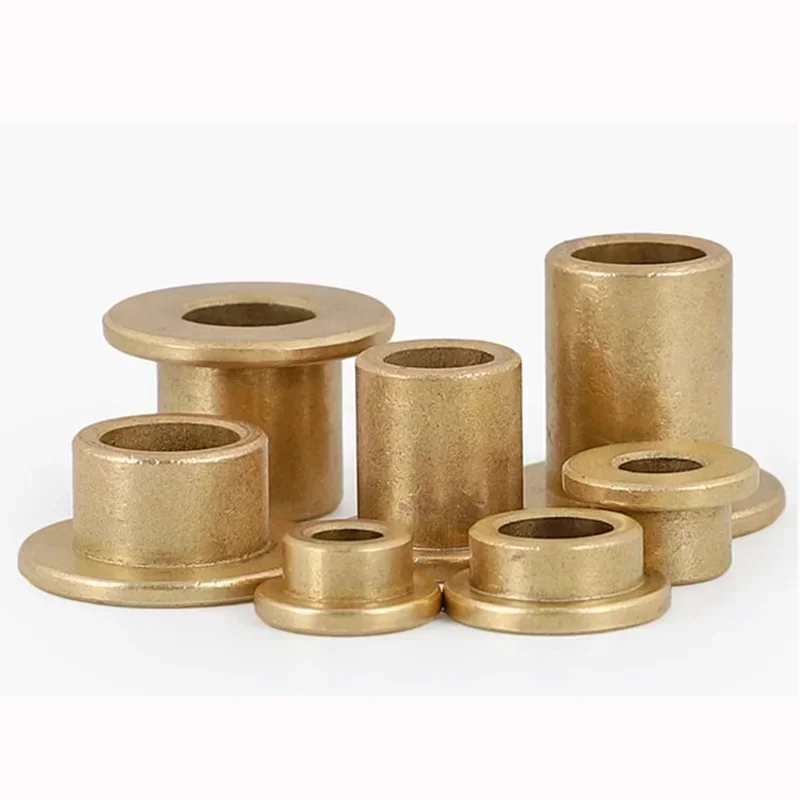 5Pcs Powder Metallurgy Oil Copper Bushing Guide Sleeve With Stepped Flange Flanging Self-Lubricating Bearing ID 4 5 6 8 10mm