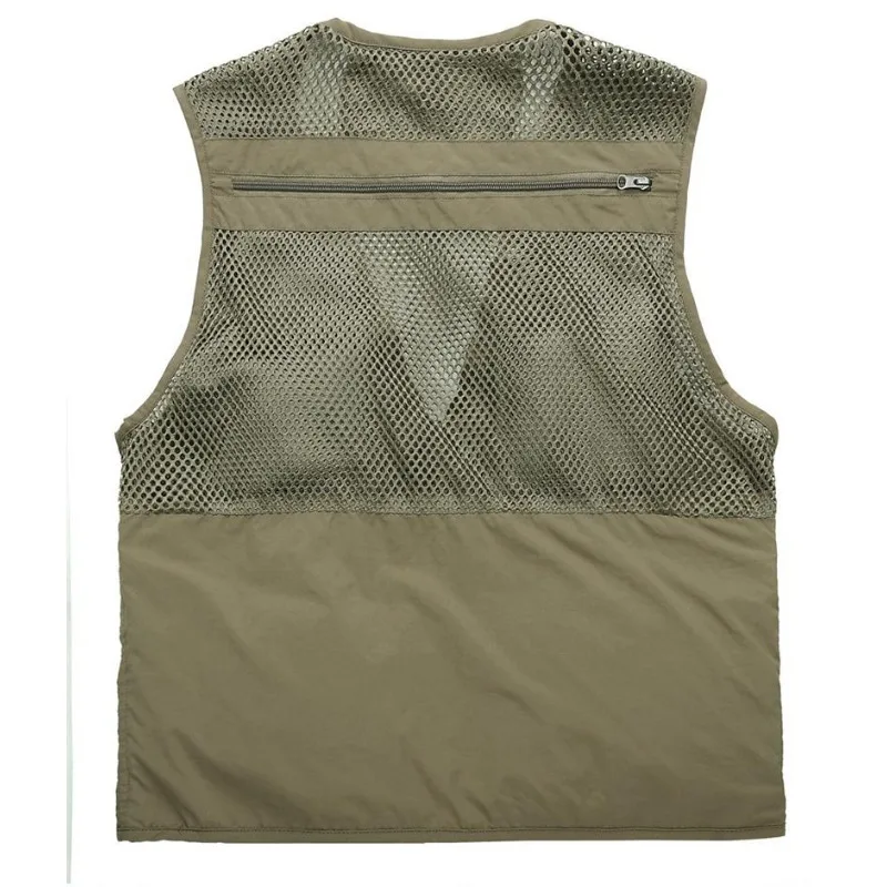 أزياء عارضة في الهواء الطلق سترة شبكة متعددة جيب التصوير الإعلان سترة صيد التخييم المشي لمسافات طويلة دعوى سترة