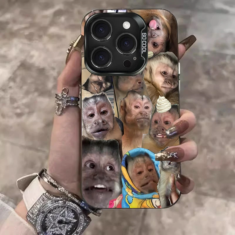 الإبداعية القرد تصفيح جراب هاتف آيفون 17 16 15 14 13 12 11 برو ماكس زائد 17 الهواء 16E X XR XS ماكس غطاء ممتص للصدمات #6