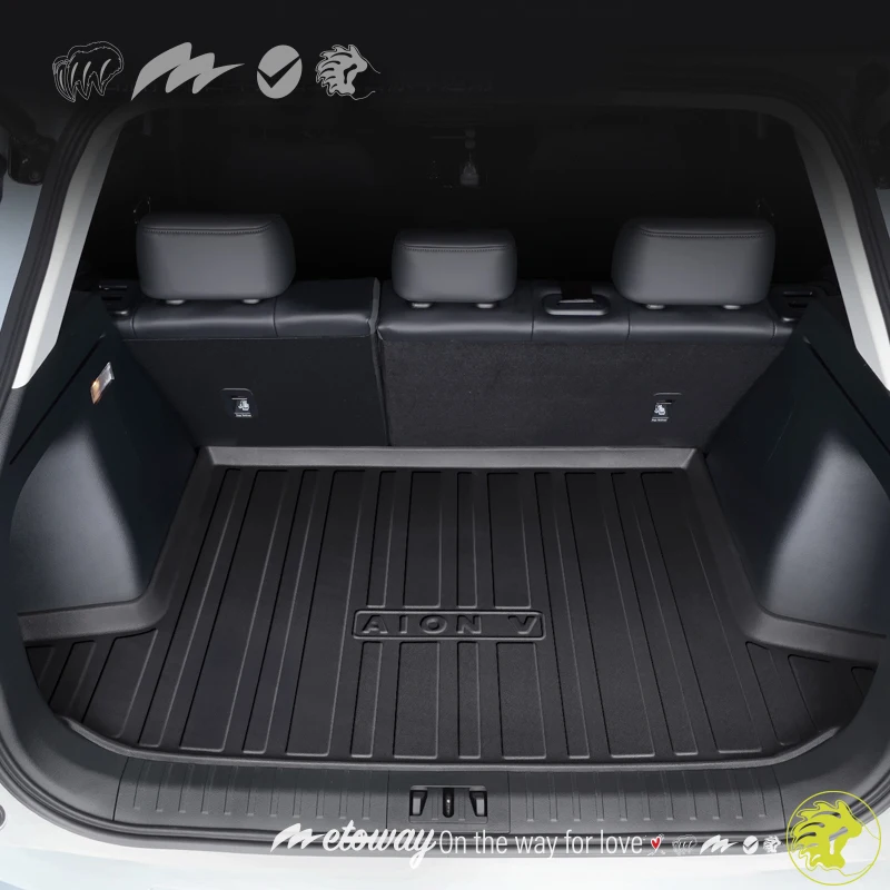 For GAC AION V Plus 2020-2024 Custom Fit Car Trunk Mat All Season Black Cargo Mat 3D Shaped Laser Measured Trunk Liners