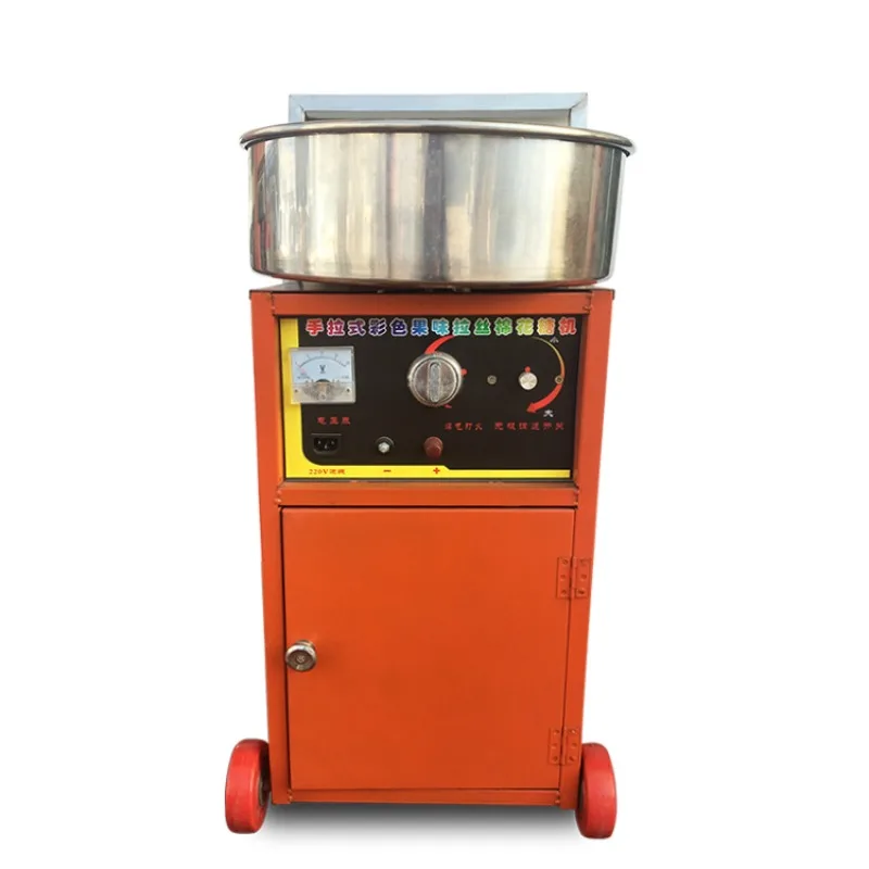 

Electric push-pull cotton candy truck Commercial cotton candy machine, gas drawing cotton candy machine