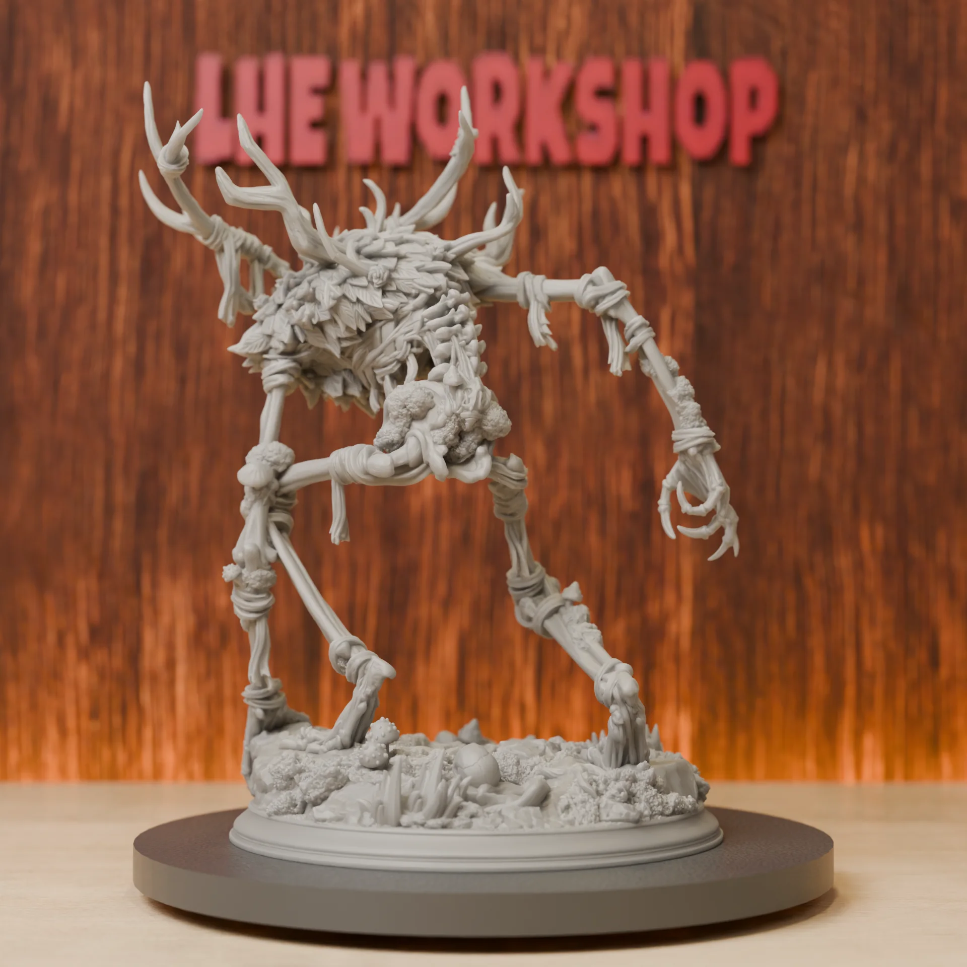 Bone Wendigo Monster Boss Miniatures | 28mm-38mm | Resin 3D Printed DND Pathfinder Mini | Unpainted Grey