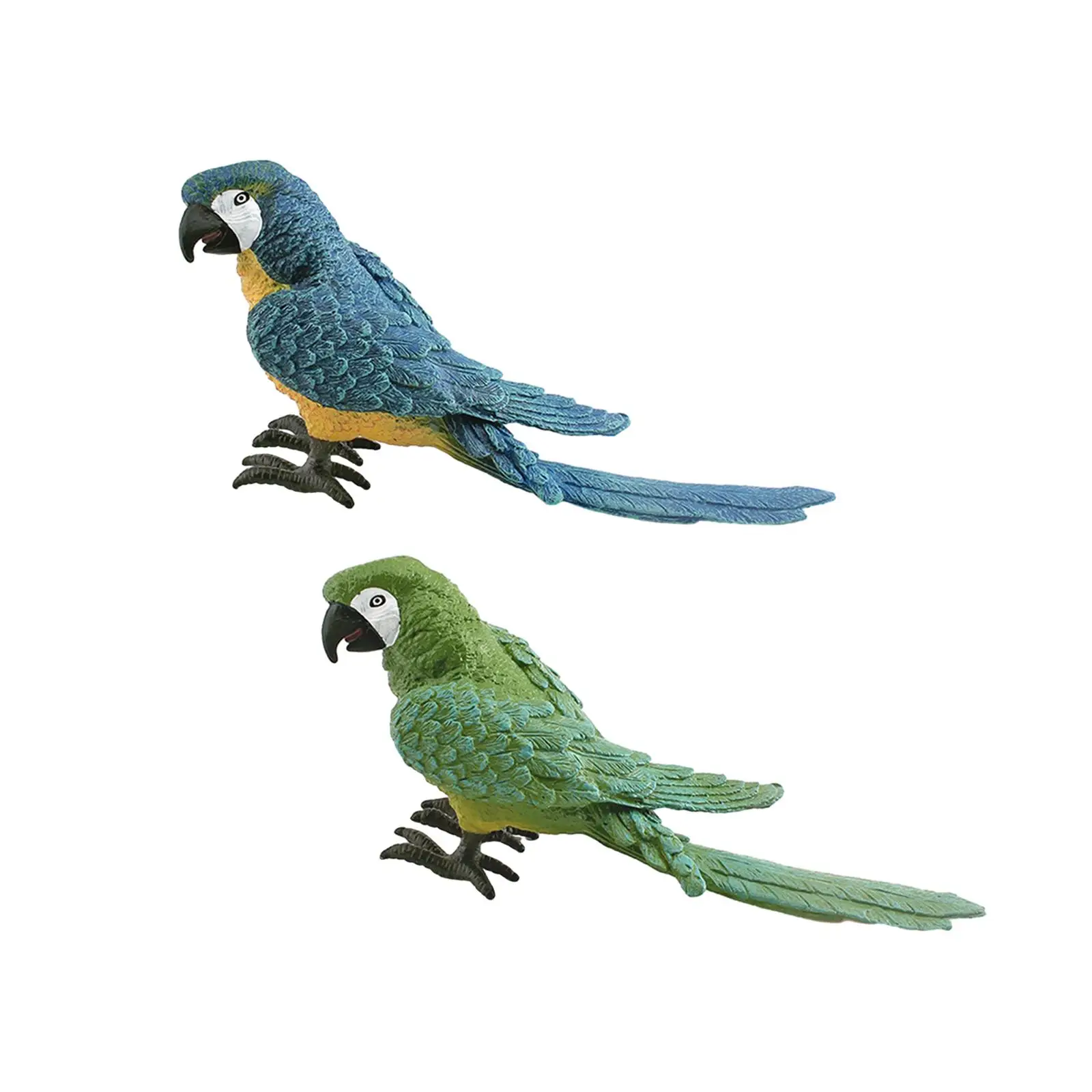 Lifelike Artificial Parrot Crafts Fairy Garden Accessories Fake Parrot Decor Model for Home Indoor Outdoor Lawn Backyard Garden