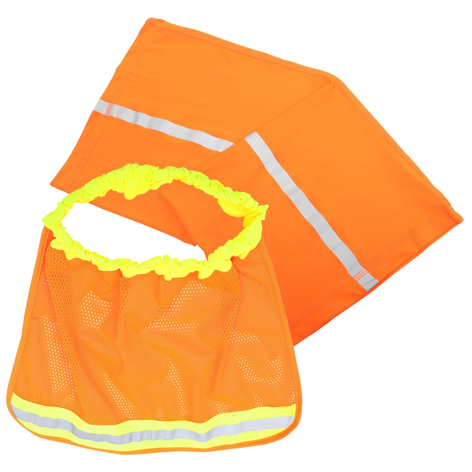 1 conjunto reflexivo capacete capa pescoço escudo respirável sombra de sol ao ar livre acessórios construção aba completa protetora