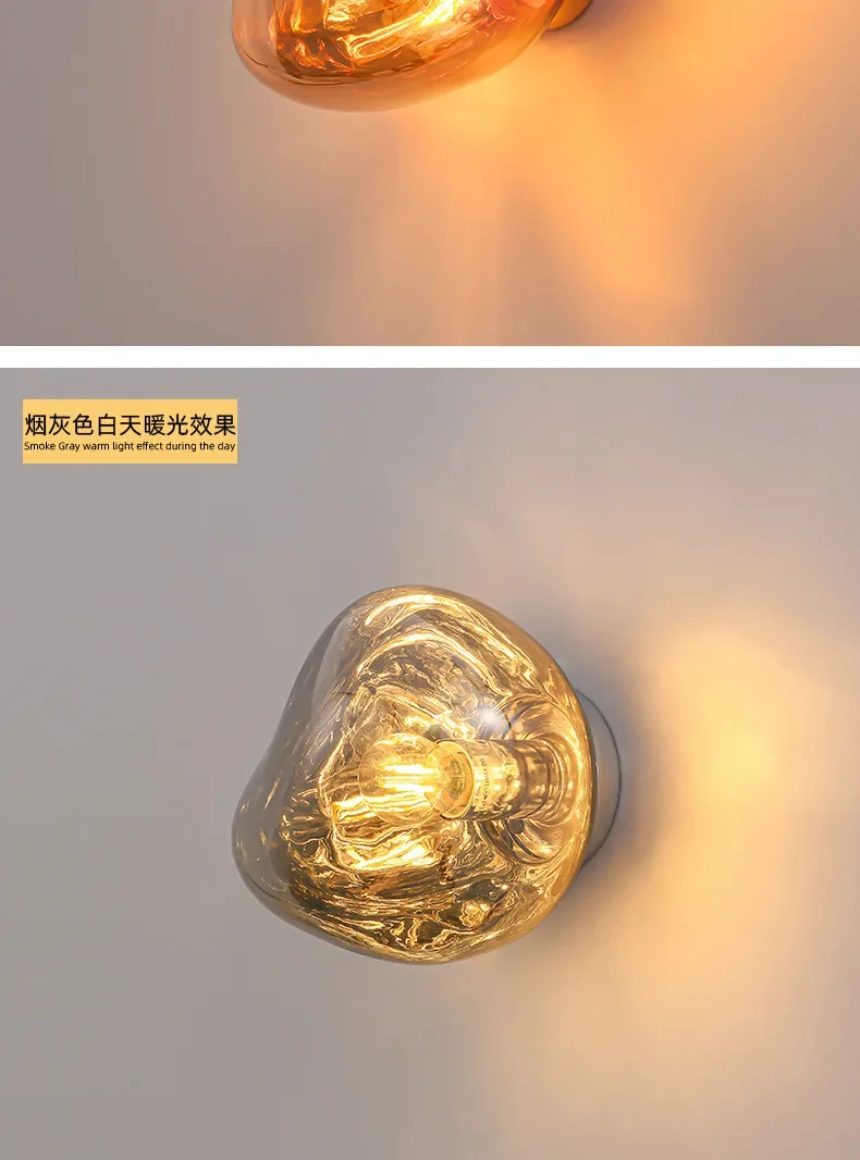 Light Flows Glass Texture Wall Light - Modern Sconce for Bedroom Corridor Restaurant, Ceiling / Wall Decoration Lighting Fixture