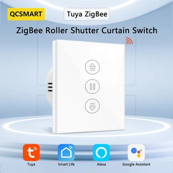 Tuya akıllı ZigBee 3.0 ab perde panjur elektrikli panjur motor için dokunmatik anahtarı Google Alexa ses kontrolü ev Automatio