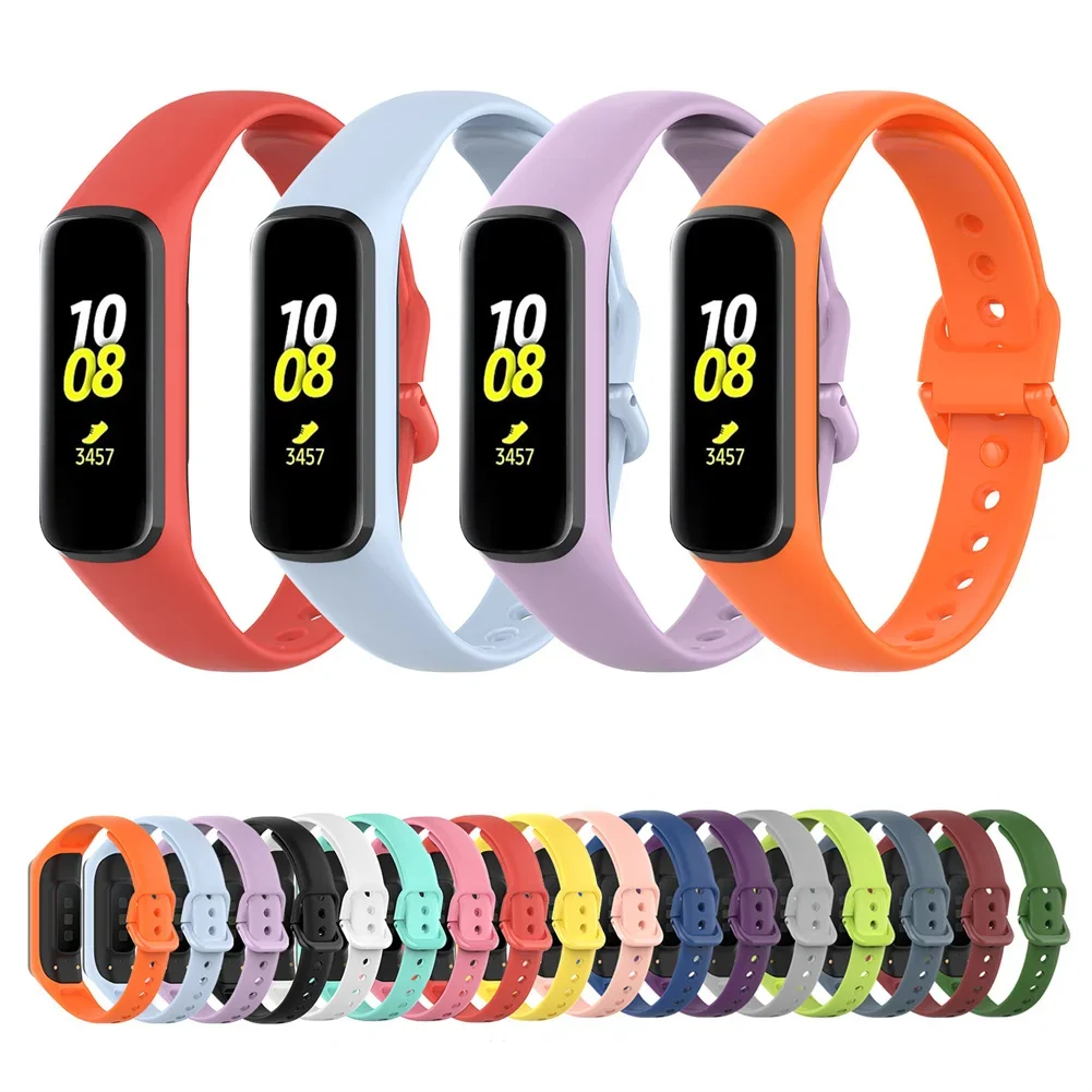 

Replacement Watchband Sweat-proof Comfortable Soft Silicone Strap Compatible For Samsung Galaxy Fit2 R220