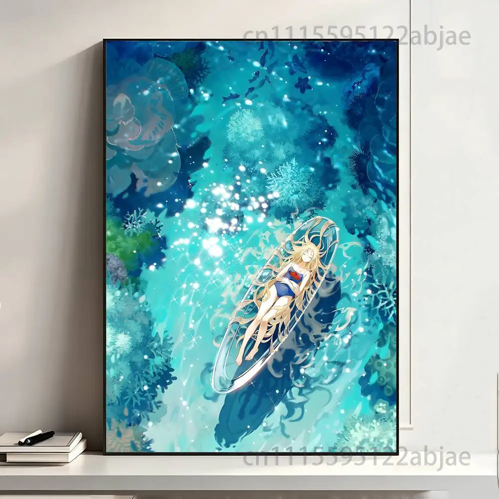 S-Summertime Rendering Poster HD Art Sticky Wall Waterproof Home Living Room Bedroom Bar Aesthetic Decoration