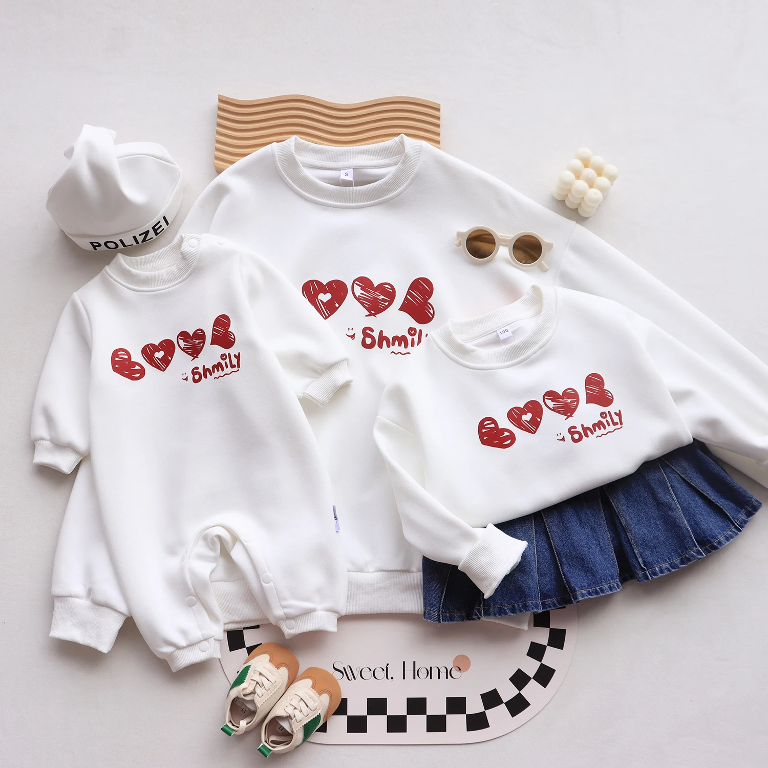 Suitable for The Photo of The Family Clothing New Mother and Daughter Son Hoodie A Family of Three Mother and Son Cotton Hoodies