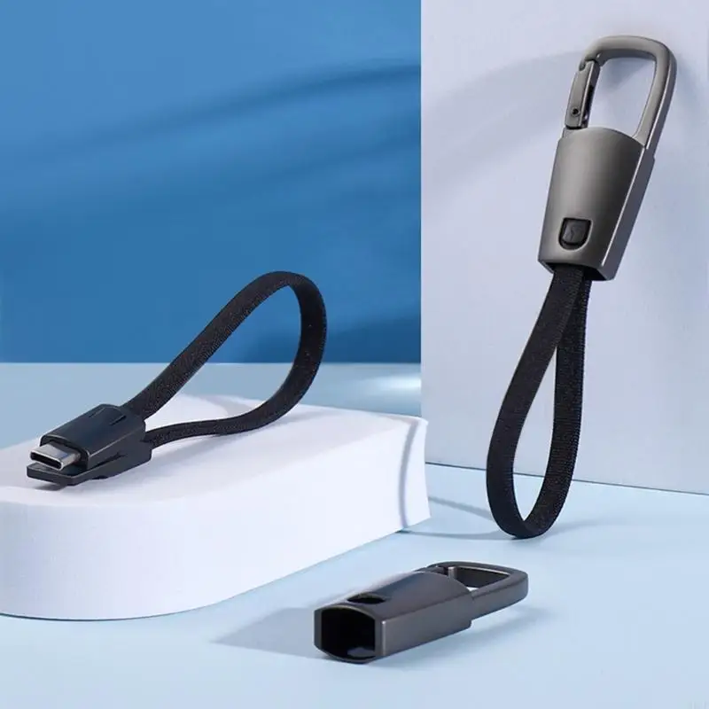 Portable Keychain Type C Charging Cable 60W Fast Charging Durability Braided Cord 83CF