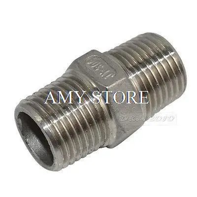 

5pcs Hex Nipple 1/2" Male x 1/2" Male 304 Stainless Steel threaded Pipe Fitting NPT