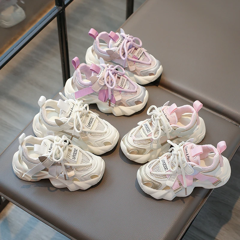 

2026 New Girls' Sandals Summer Children's Sandals Princess Shoes Multi-color Comfortable Soft Soles Mesh Sandals Fashionable