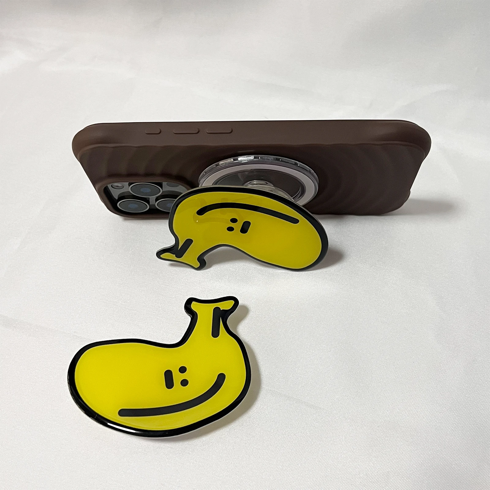 Koreaanse Leuke Cartoon Grote Banaan Telefoon Houder Griptok Ondersteuning Voor iPhone 17 16 PM Samsung Grip Tok Socket Beugel meisje Gift