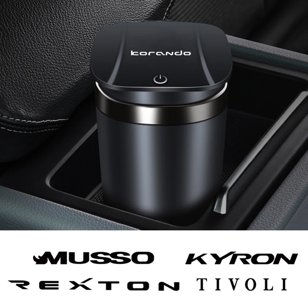 Car Ashtray Holder Box Cigarette Tobacco Butt Pocket Cup Auto Accessories For Ssangyong Korando Kyron Musso Rexton Tivoli Actyon