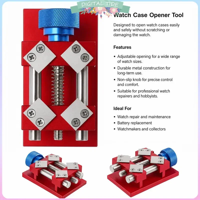 Professional Watch Bezel Opener Removal Tools Set Workbench Back Case Opener Tool Watch Part Repair Tool for Watchmake