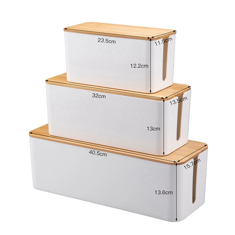 AA94-Cable Storage Box Power Socket Organizer Cable Tidy Storage Box Network Line Storage Bin Wire Management