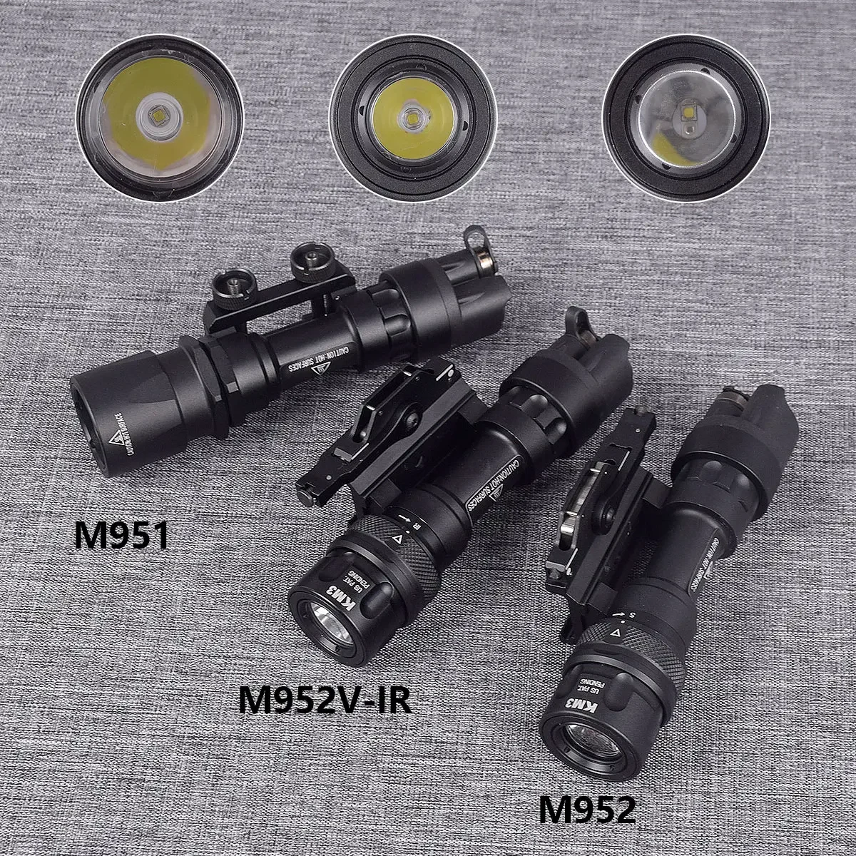 Outdoor Hunting Tactical Surefire Flashlight M951 M952V Dual Mode White & IR LED Strobe Scout Light With QD Quick Release Mount