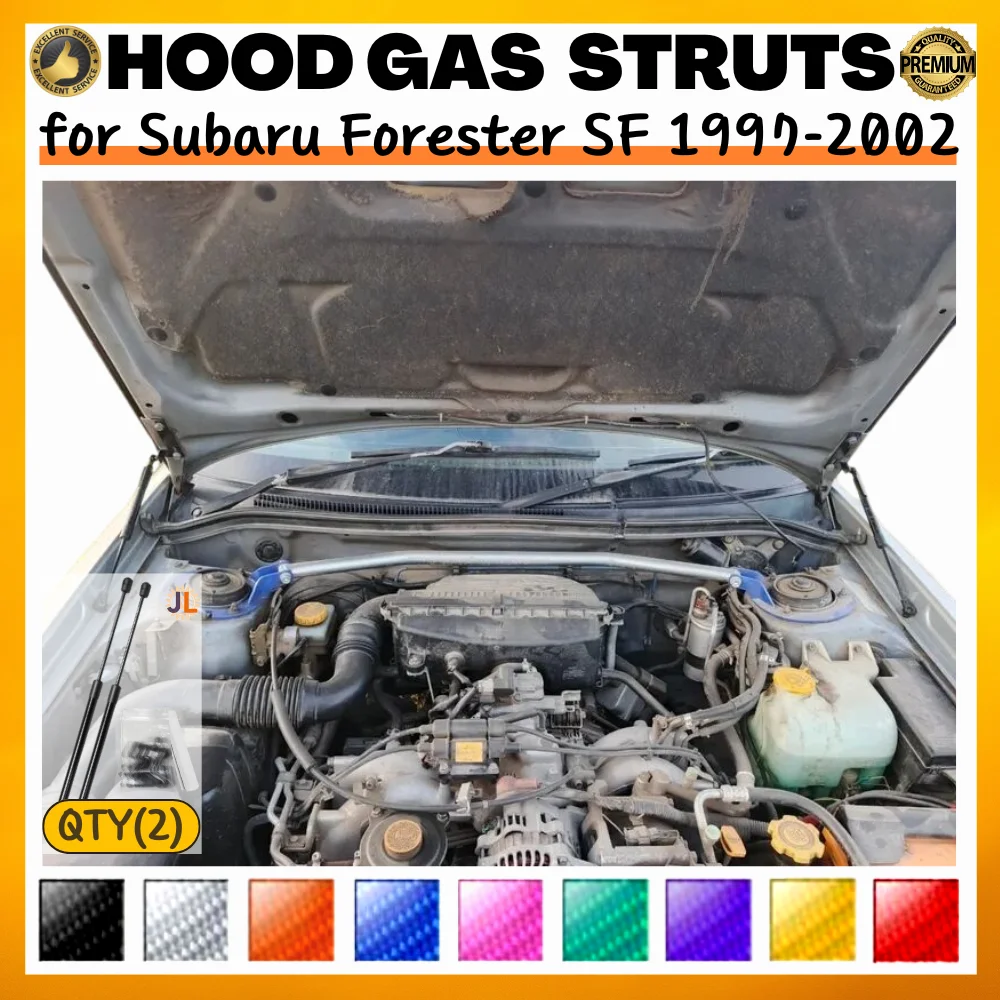 

Qty(2) Hood Struts for Subaru Forester SF 1997-2002 Front Bonnet Modify Gas Springs Shock Absorber Lift Supports Dampers
