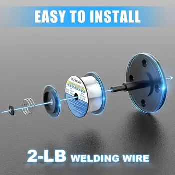 AZZUNO 0.8/0.9mm 自保護藥芯焊絲,2磅無氣焊絲,適用於鐵、碳鋼焊接,無氣MIG焊機配件 10 最佳銷售 熔焊絲 - №2