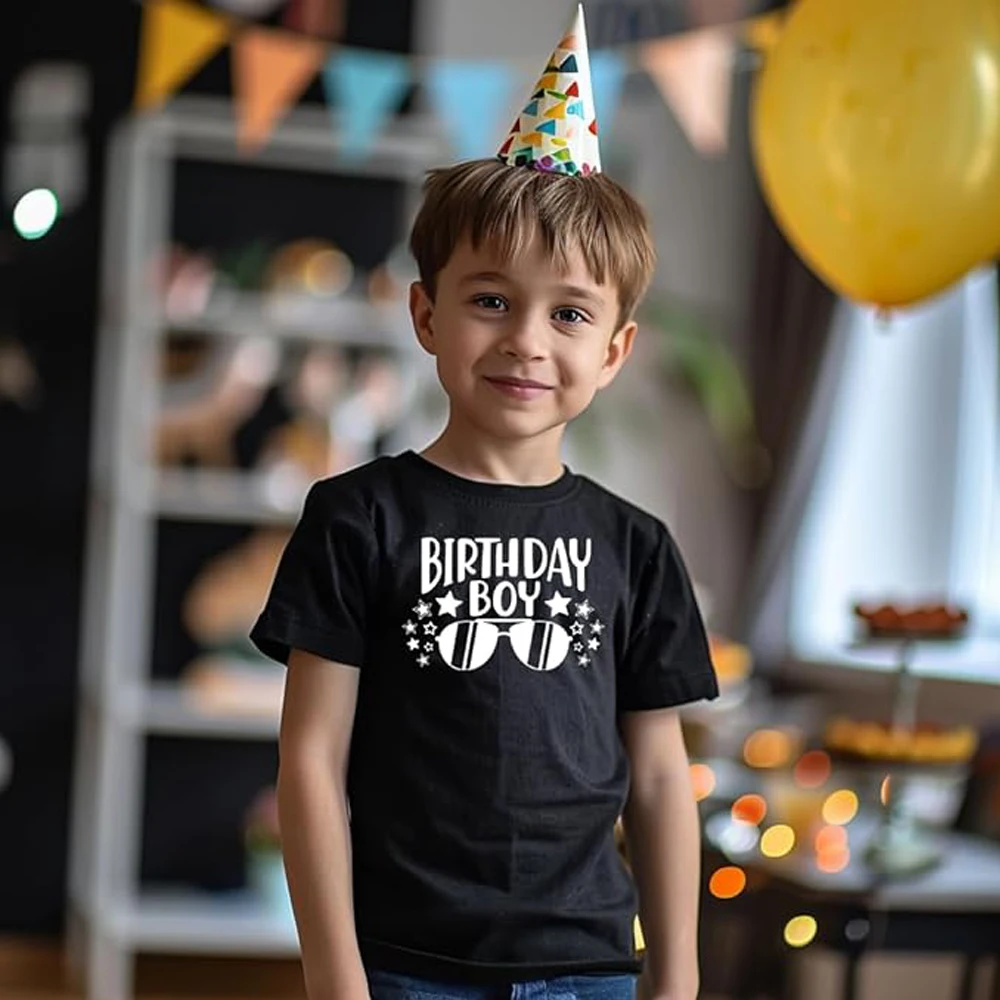 1st 2nd 3rd Birthday Shirt for Toddler Boy, Happy Birthday Dinosaur/Car Theme T-Shirt, Cute Birthday Party Outfit, One Two Three