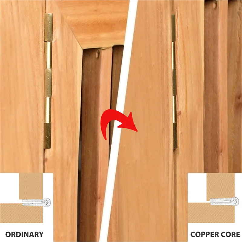 ABGR-4 Pieces Of Solid Brass Hip Hinge 5.1 Cm Suitable For Cabinet Doors, Trunk Round Corner Tenon Brass Hinges With Screws
