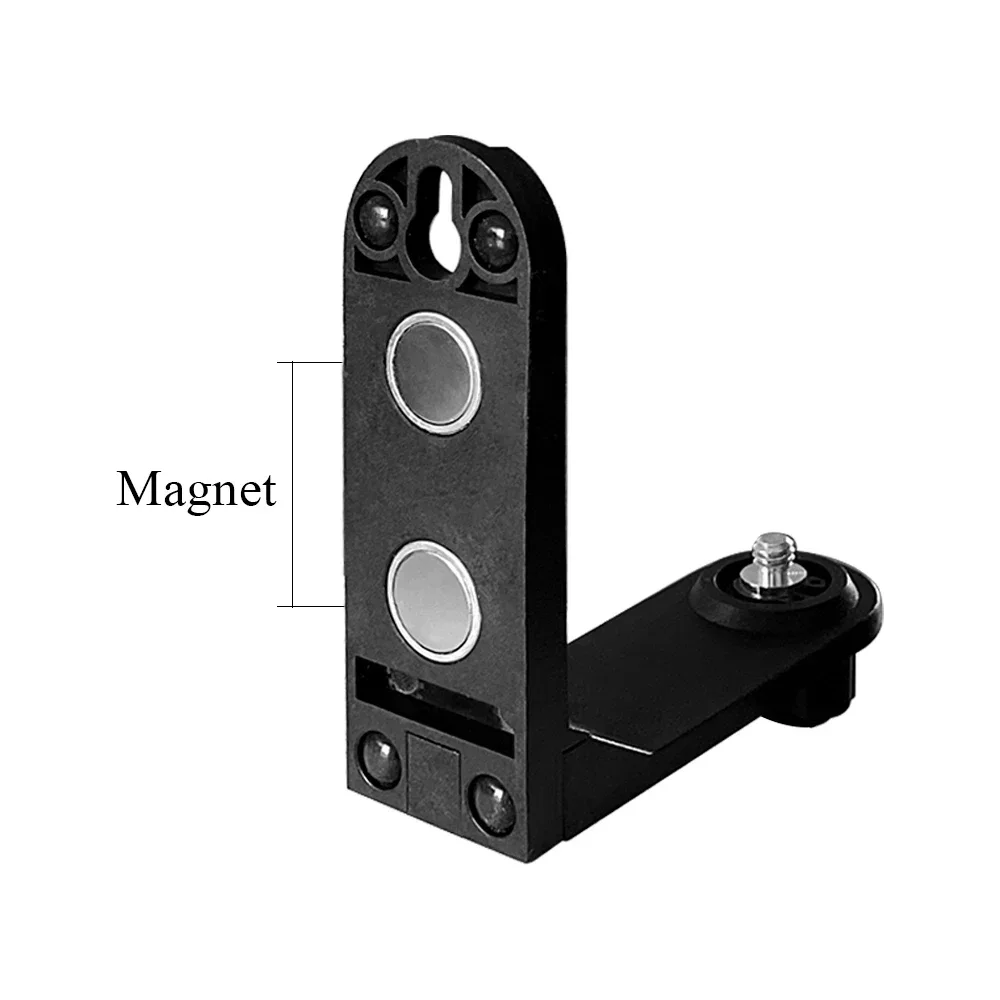 Magnetic L-Bracket for 2 Lines Laser Level 1/4\' Thread Universal Super Strong Iron Magnet Adsorption Stand