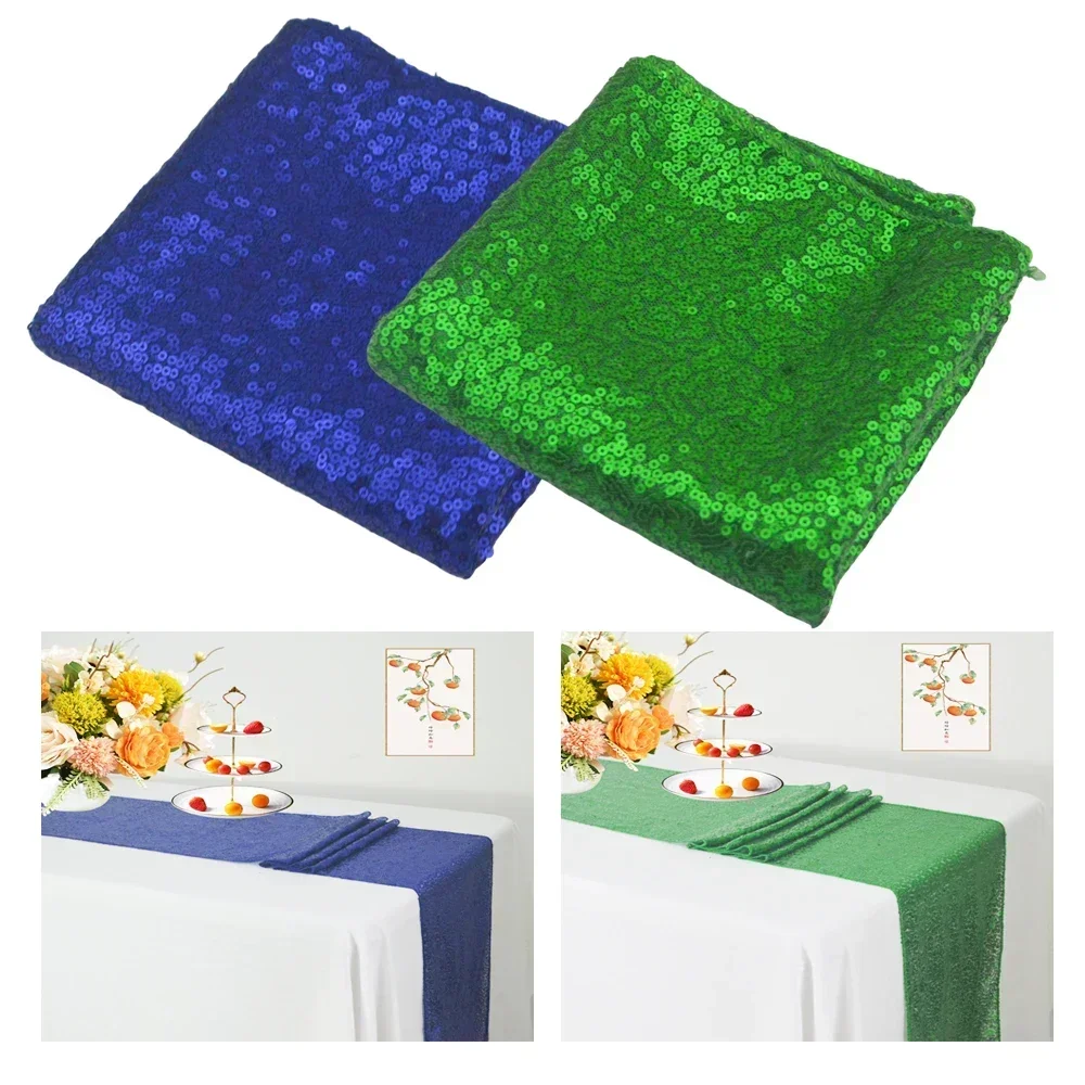 10pcs Sequin Table Runners For Wedding Party Decoration 12