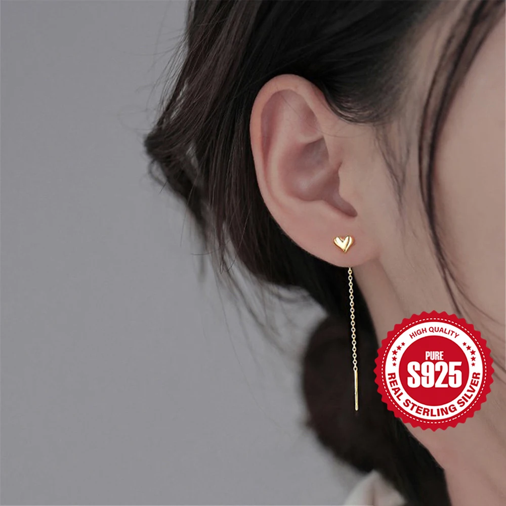 BOAKO Real 925 Sterling Silver Jewelry Accessories Piercing Eyes CZ Stud Earrings For Women Fashion Earrings Female Pendientes