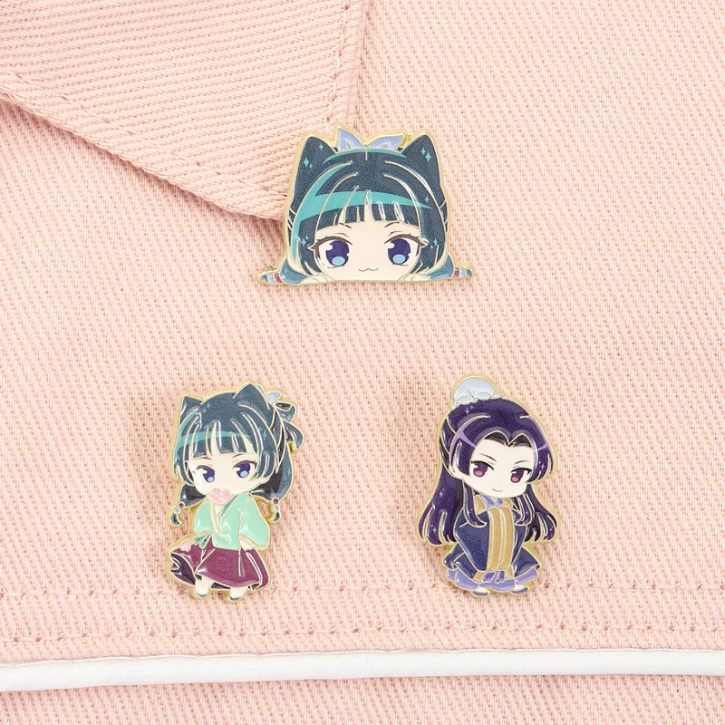 Maomao Light Novel Brosche Emaille-Pins – Süße japanische Anime-Cartoon-Charakter-Broschen, Anstecknadeln, Schmuckgeschenk für Fans und Freunde – Detail 17