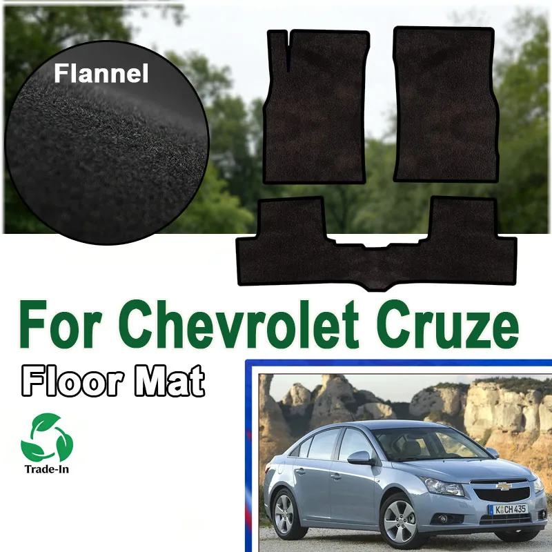 

Flannel Car Floor Mats For Chevrolet Cruze J300 Sedan 2009~2015 Carpets Rugs Anti-slip Interior Parts Premium Custom Foot Pads