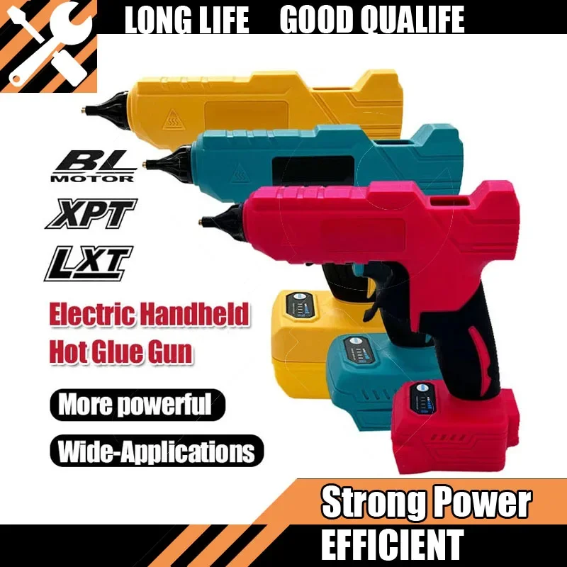 

Electric Hot Melt Glue Gun 18V Li-ion Battery 11mm Glue Stick Hot Melt Welding Air Gun For Makita/Dewalt Fit Milwaukee Tools