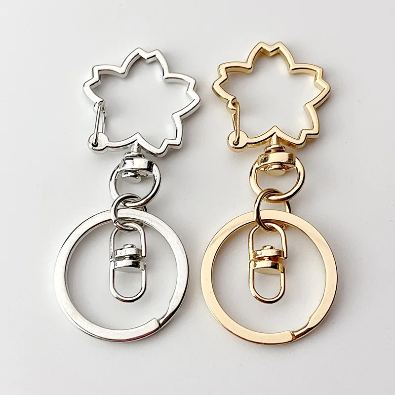 Sakura Star Schlüsselanhänger Dreiteiliges Set Metall-Schlüsselanhänger Ring Handgefertigter Kreativer Schlüsselanhänger Anhänger Taschenzubehör Anhängerkette – Detail 6