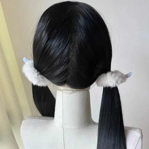 Imagen 2 del producto Peluca con frente de encaje 360 para mujer, pelucas de encaje sintético HD de 26 pulgadas de largo y recto 13x4 para uso diario, Cosplay de alta calidad