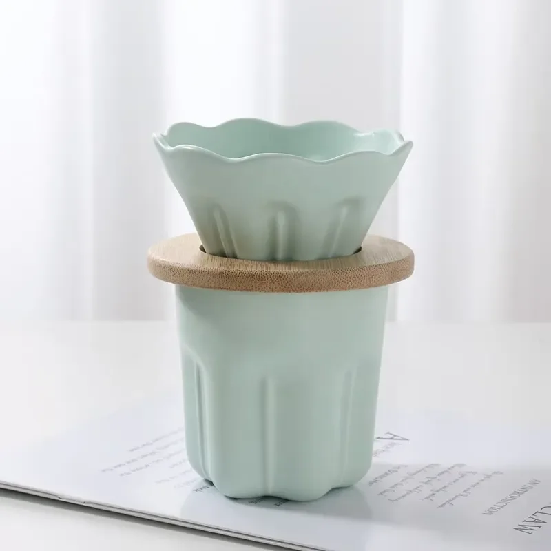 Reusable Ceramic Coffee Filter Cup Holder Portable Dripper for Tea Bag Brewing Tool Accessories
