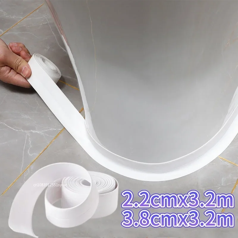 Waterproof Mildew Proof Tapes For Kitchen Sink Wall Corner PVC Sealing Strip Tape Bathroom Bath Toilet Caulk Tape Self Adhesive