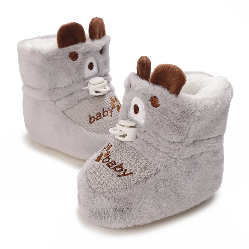 0-18M Winter Baby Jungen Mädchen Warme Baumwollschuhe Weiche Sohle Bequeme Freizeitschuhe zum Gehen – Detail 13