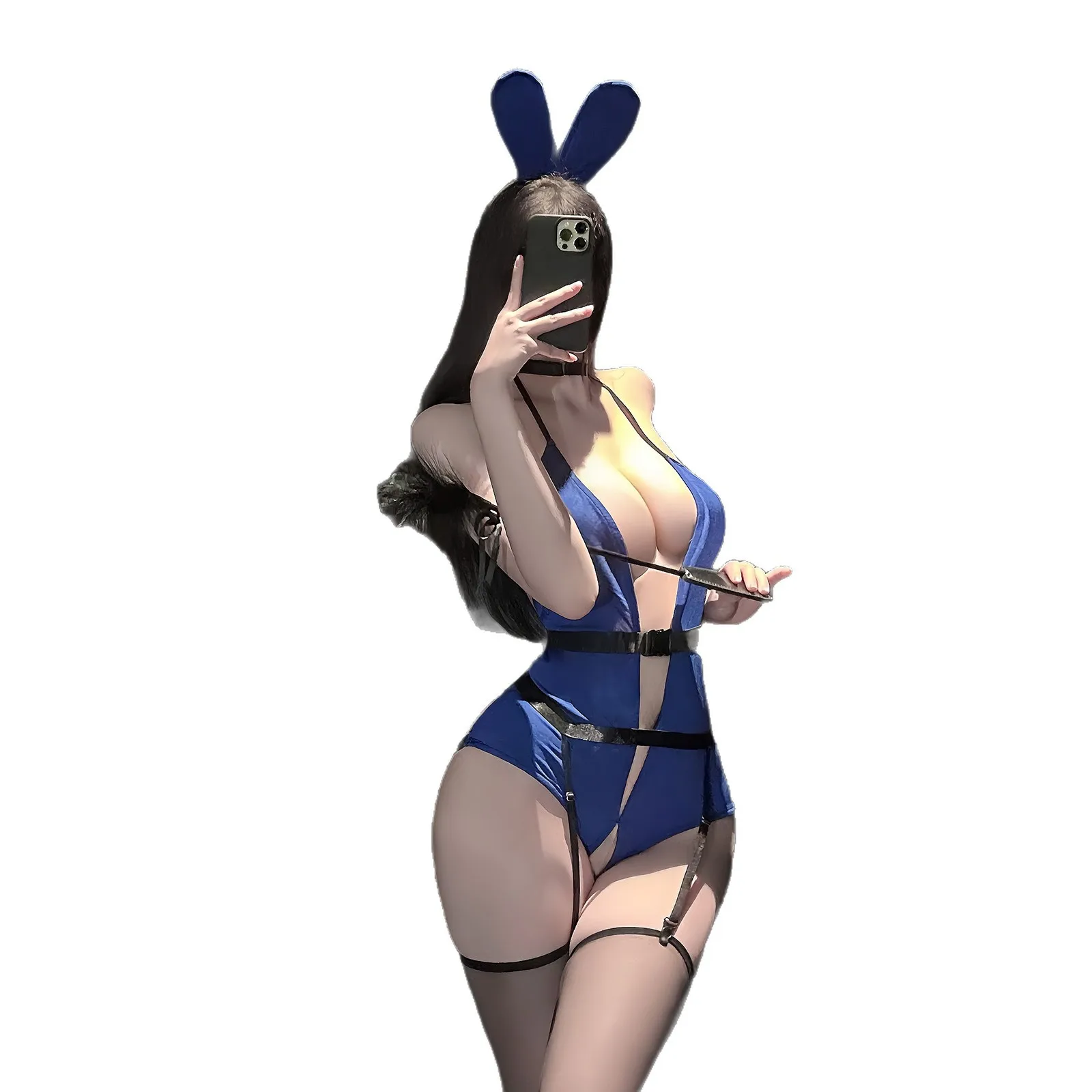 Sexy Lingerie Sexy Hot Lingerie Set Bunny Girl Lace Bodysuit Open Crotch Strappy Teddy See Through Erotic Costume Women Babydoll