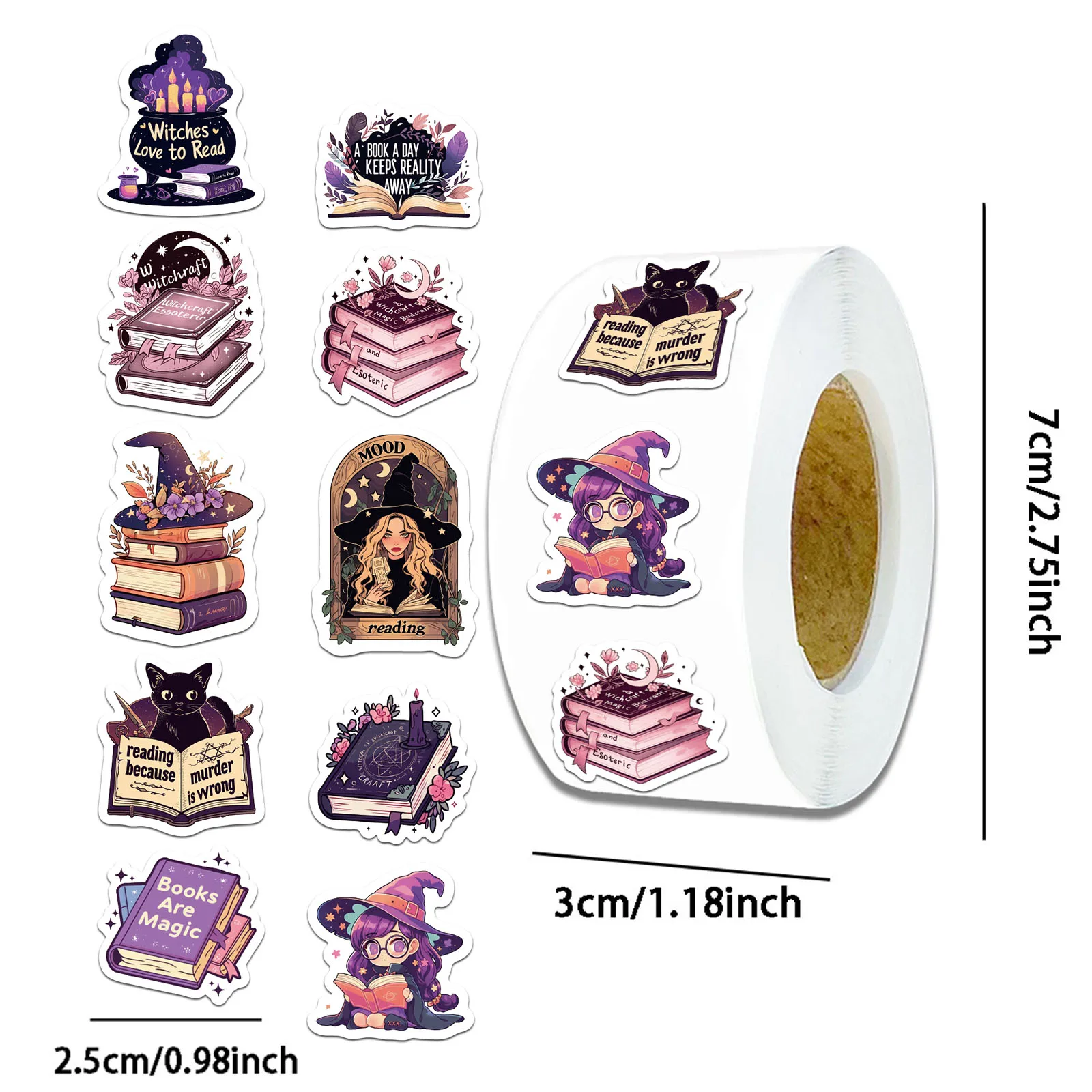 500 STKS Magische Boekstickers Prachtige Hand Account Materialen Telefoonhoesjes Laptop Koffers Waterbekers Waterdichte Stickers